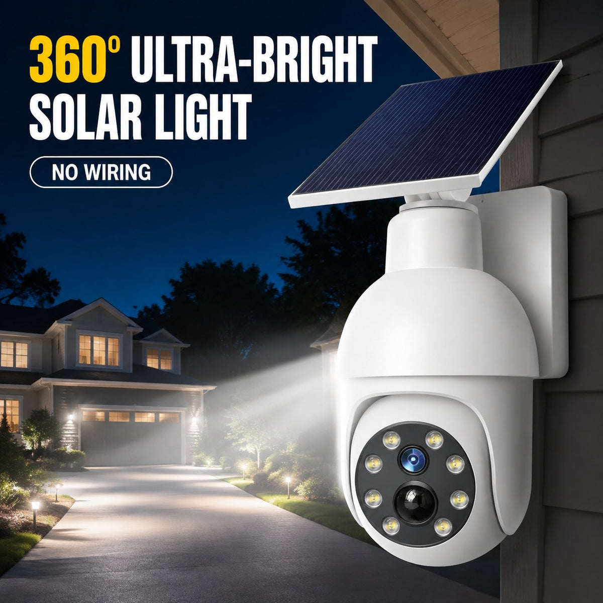 🎥Solar-Powered Simulated Surveillance Camera Street Light