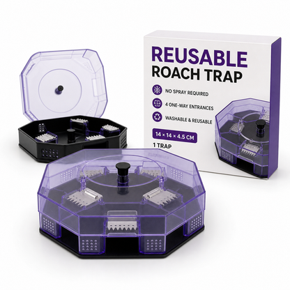 🪳 Reusable No-Spray Roach Trap – Chemical-Free, Washable Cockroach Catcher