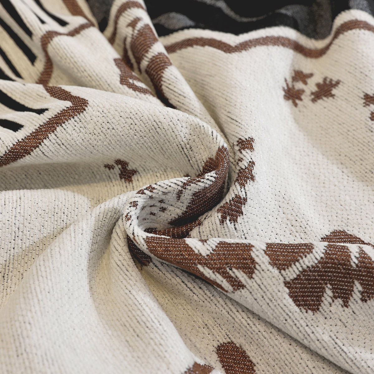 Botanical Elegance — A Luxury Green Sofa Throw for the Refined Home