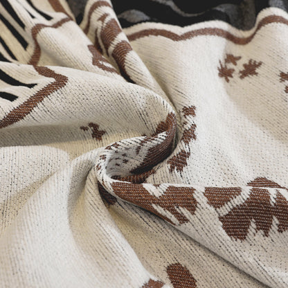 Botanical Elegance — A Luxury Green Sofa Throw for the Refined Home