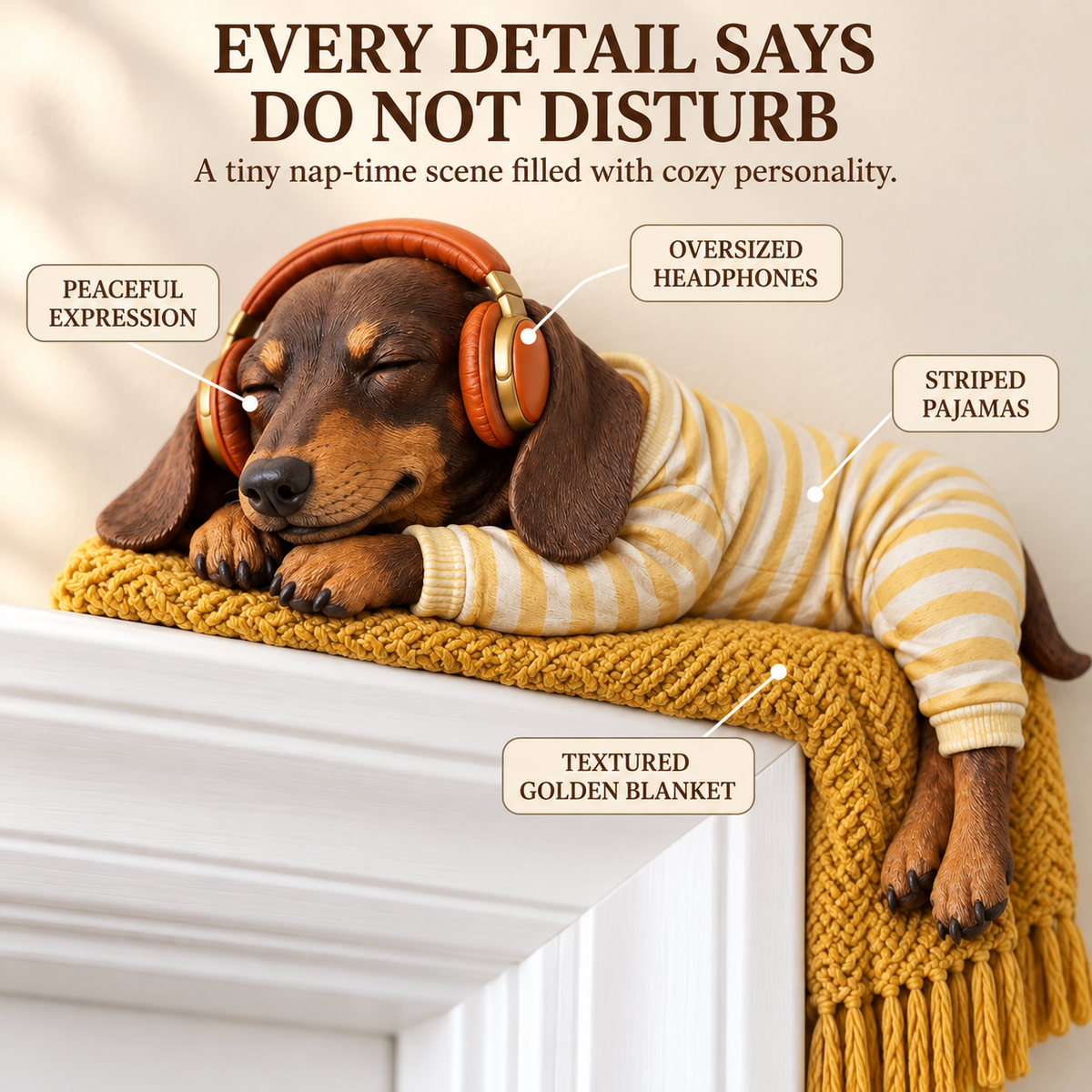 🐕Sleeping Dachshund Door Topper