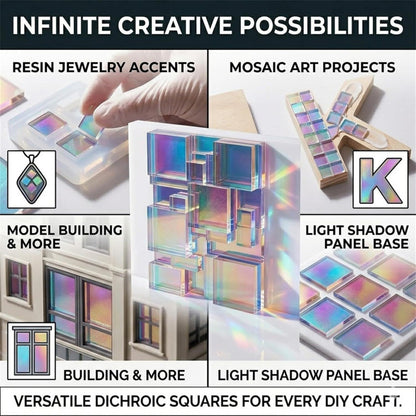 Holographic Acrylic Cubes – Dynamic Rainbow Light & Shadow