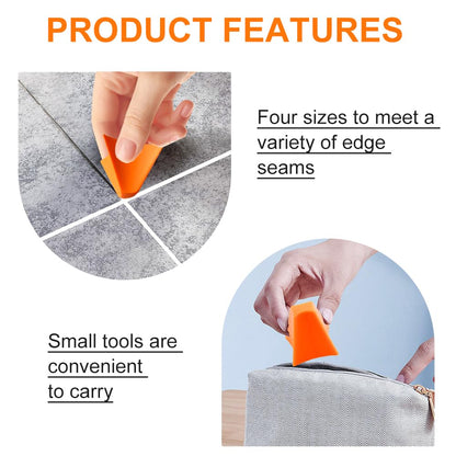 🛠️ 4-Piece Silicone Caulk Finishing Tool Set – 3/6/10/16mm Seam Smoother & Grout Spreader for Kitchen, Bathroom, Windows & Home Repairs