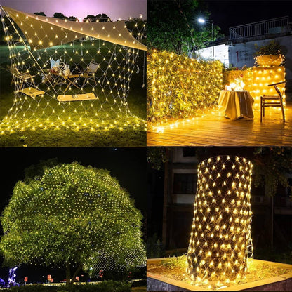 Outdoor Solar Power LED Net Lights – IP65 Waterproof Garden Lights for Magical Outdoor Décor