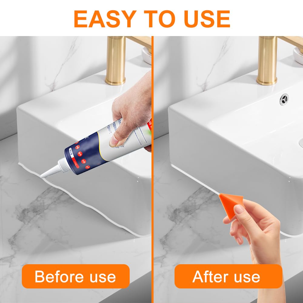🛠️ 4-Piece Silicone Caulk Finishing Tool Set – 3/6/10/16mm Seam Smoother & Grout Spreader for Kitchen, Bathroom, Windows & Home Repairs