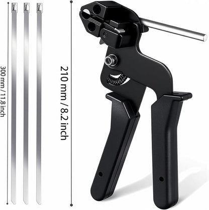 🎉 Special Offer Today Only!🎉🔥Stainless Steel Cable Tie Gun with Metal Zip Ties