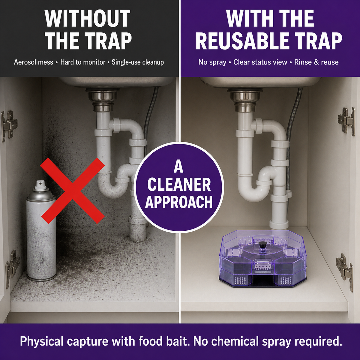 Reusable No-Spray Roach Trap – Chemical-Free