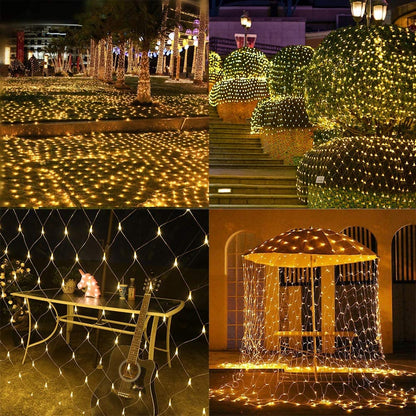 Outdoor Solar Power LED Net Lights – IP65 Waterproof Garden Lights for Magical Outdoor Décor