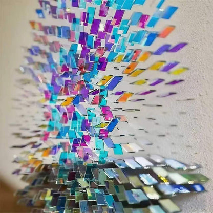 Holographic Acrylic Cubes – Dynamic Rainbow Light & Shadow