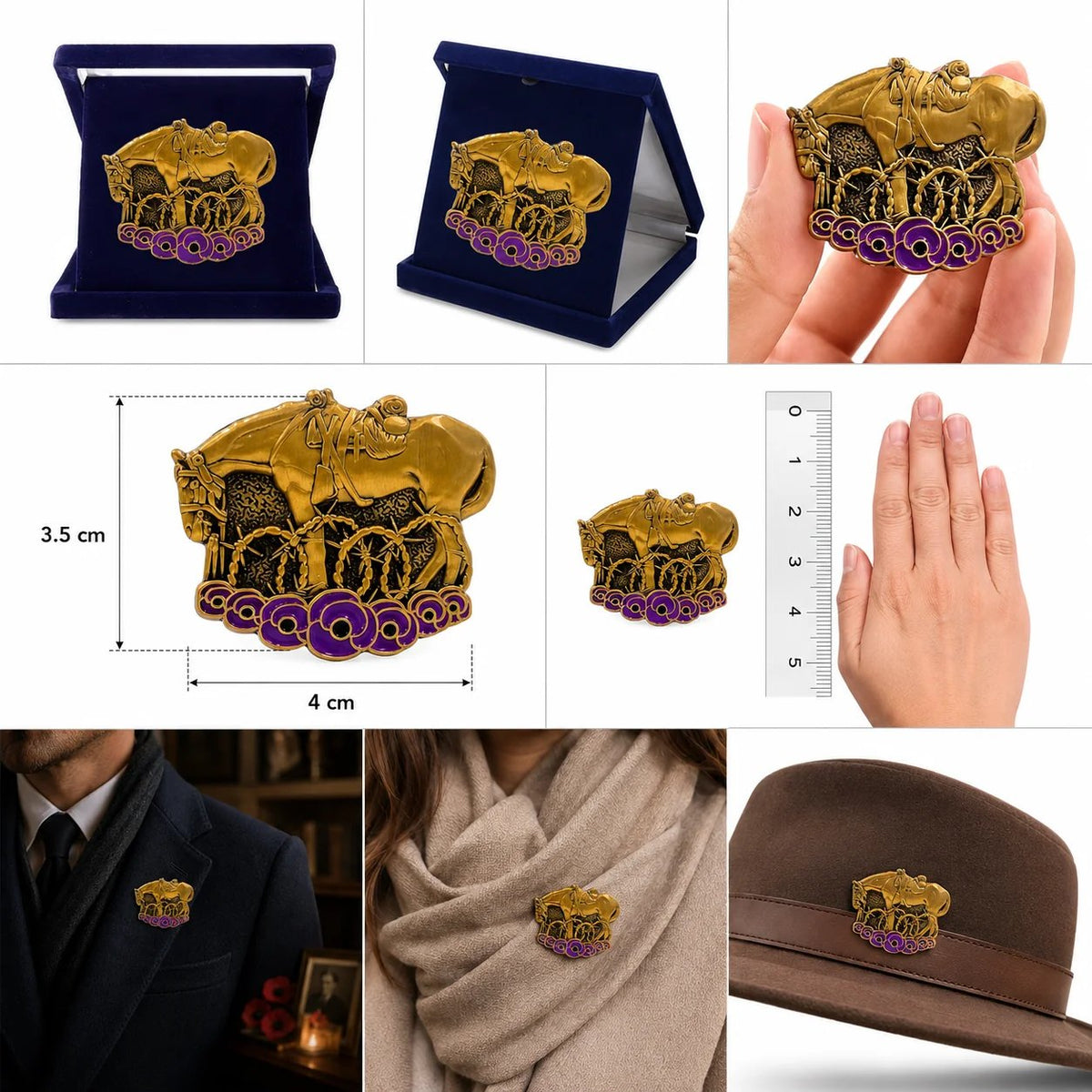 War Horse Remembered Brooch