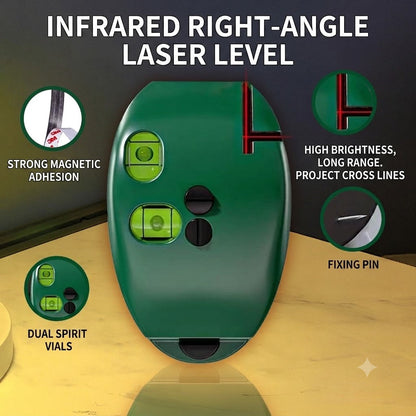 🌟 50% OFF! 90° Infrared Level – Bright laser, right angle precision. Perfect for tiling, framing & hanging art. Level up your DIY game! 🖼️✨