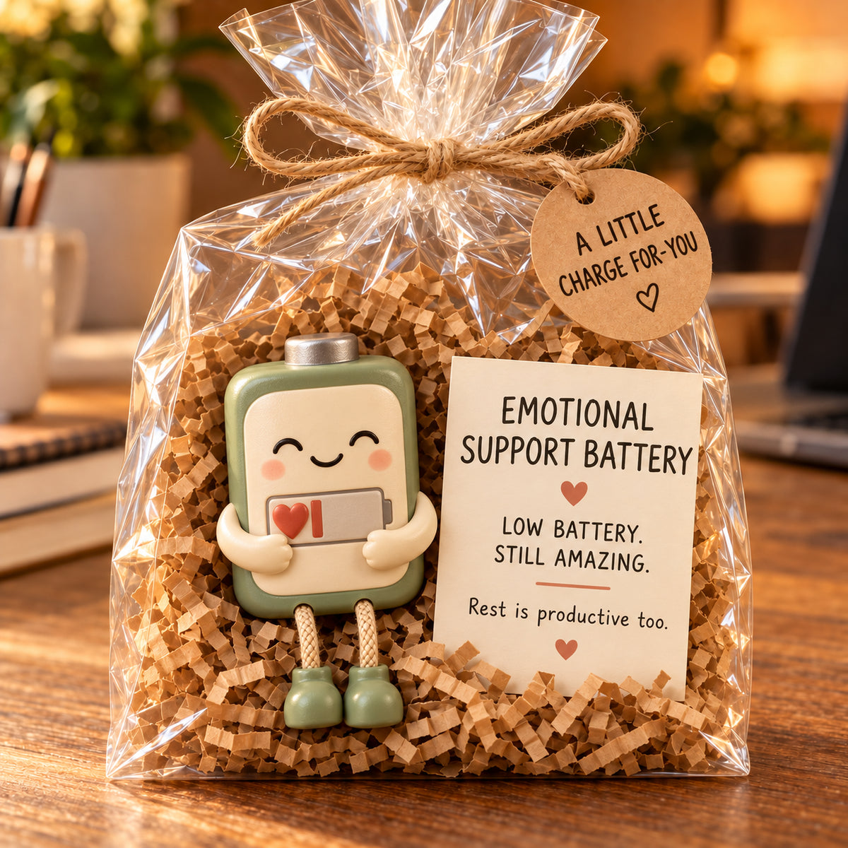 🔥LAST DAY 49% OFF - Emotional Support Desk Companions™ – Funny Coworker Gift with Encouraging Message Card