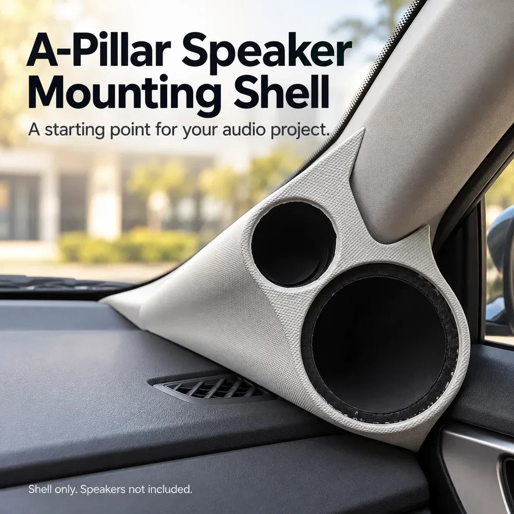 🚘 Dual-Opening A-Pillar Speaker Mounting Shell