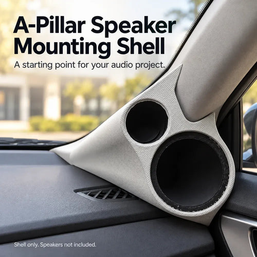 🚘 Dual-Opening A-Pillar Speaker Mounting Shell