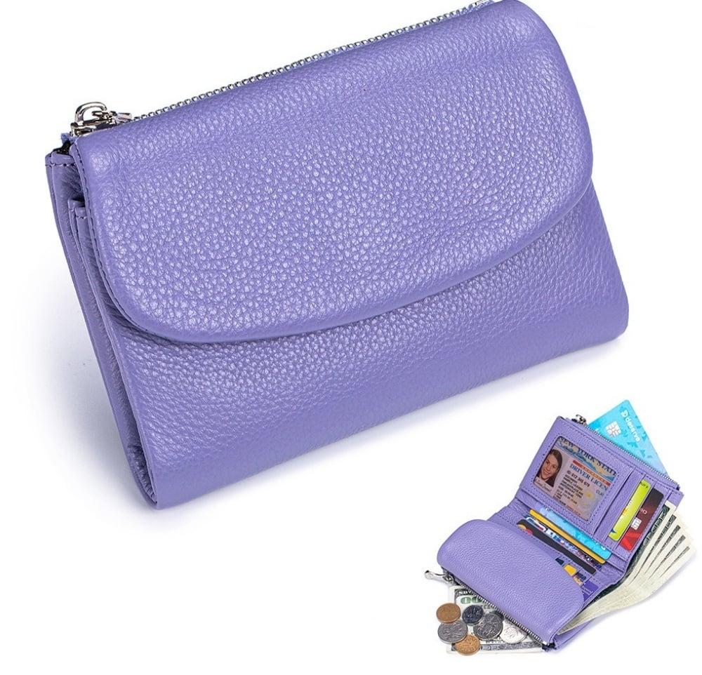 🔥⏰Unisex Pebble Real Leather RFID Wallet🔥
