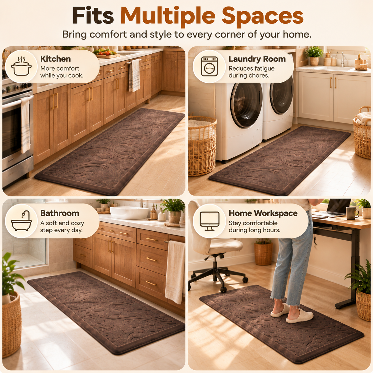 🏆 Cushioned Kitchen Mat Runner – Comfort Meets Kitchen Style