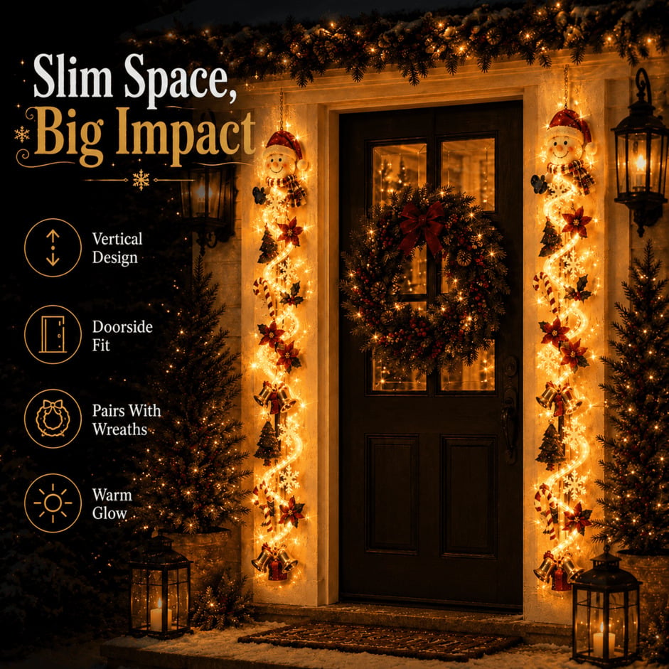⏳ Last Day 49% OFF – 🎄 Glowing Christmas Door Hanger