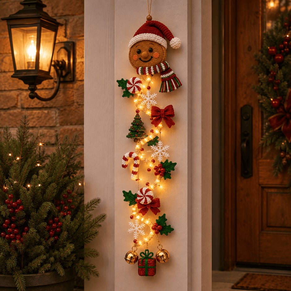 ⏳ Last Day 49% OFF – 🎄 Glowing Christmas Door Hanger