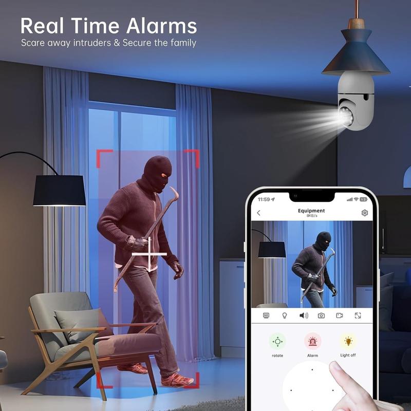 Smart AI Light Bulb Camera