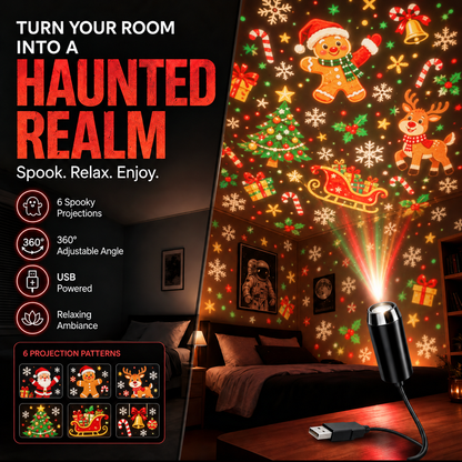 HD Christmas Projector – 6 or 10 Festive Scenes