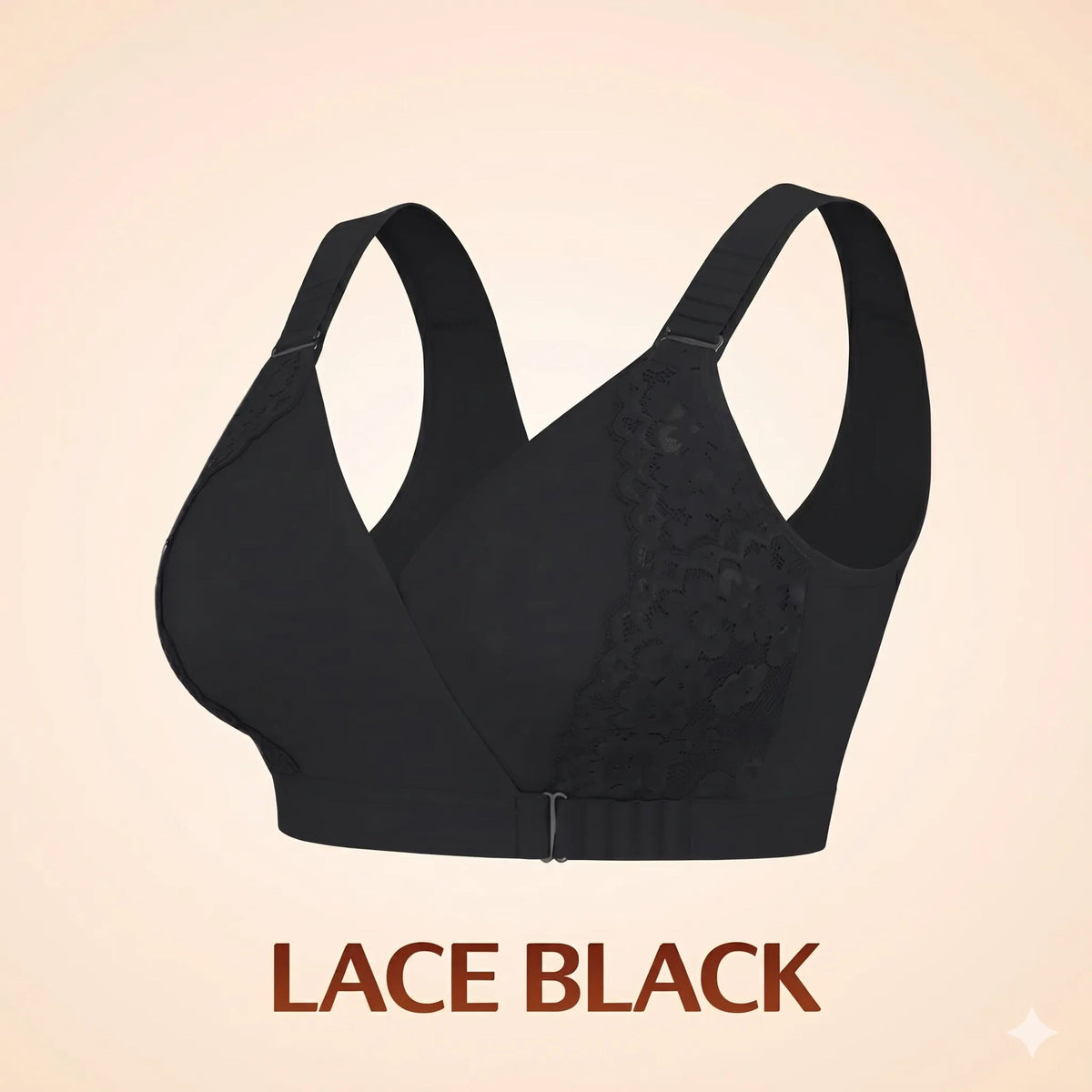 EaseWrap™ Front-Closure Wireless Comfort Bra – Adjustable Straps & Gentle Support