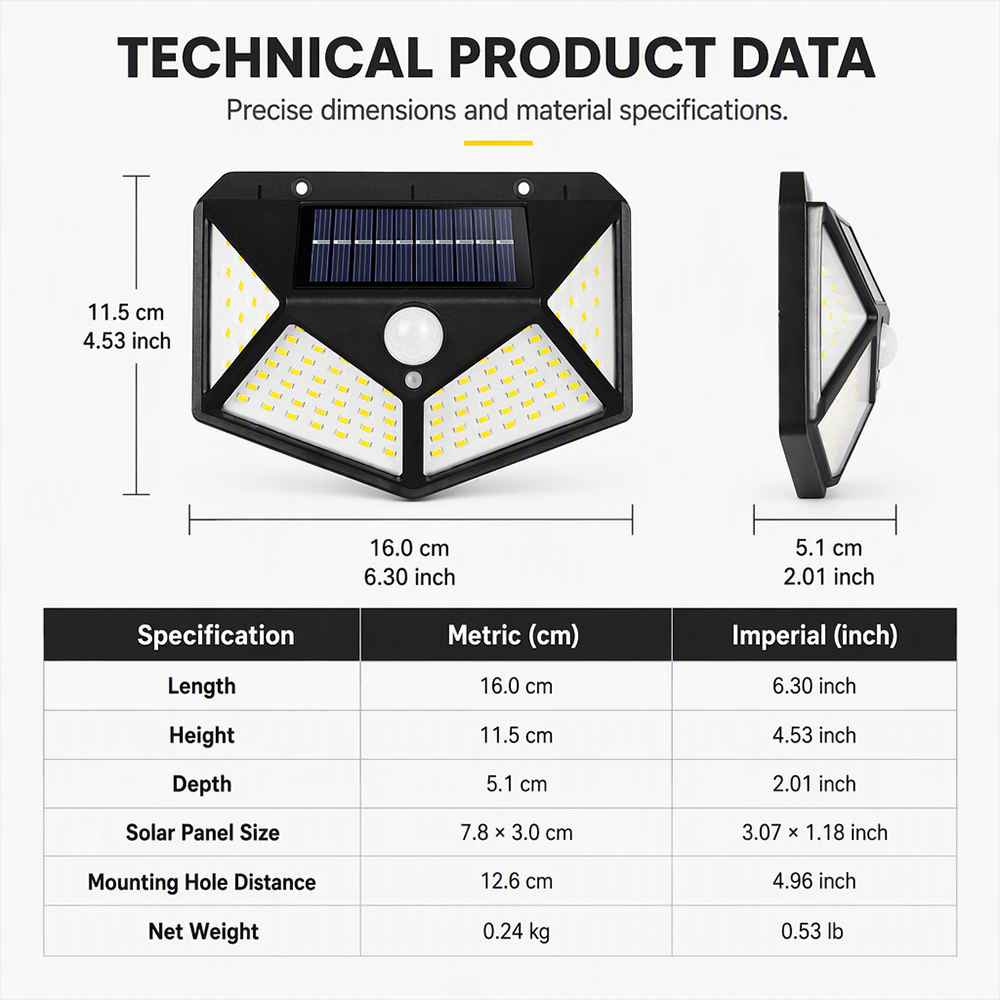 ✅【Buy one, get one free】 Auto light up when motion detected, powered fully by sunlight!