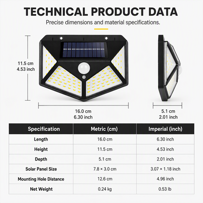 ✅【Buy one, get one free】 Auto light up when motion detected, powered fully by sunlight!