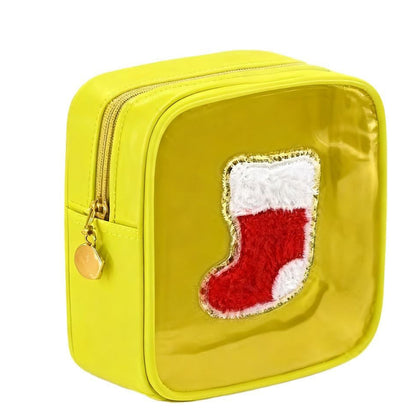 🎄 Christmas Tree Clear Makeup Bag – Festive Travel Organizer