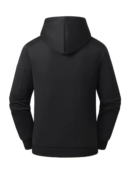 🔥 Men's 26-Zone Heated Hoodie – USB Powered Half-Zip Winter Pullover