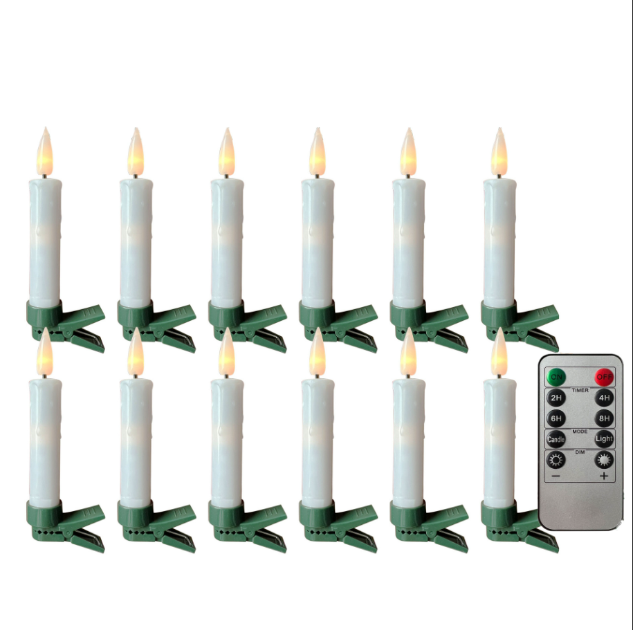 Remote-Controlled Candle Clip Lights 🕯️ – Flameless LED Decorative Set