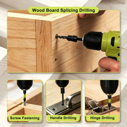 🌟✨ 15-Piece Countersink Drill Bit Set – 1/4' Hex Shank, Depth Stop & Quick-Change Design