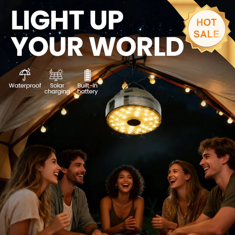 💯Solar Camping Light with 20m Light Strip