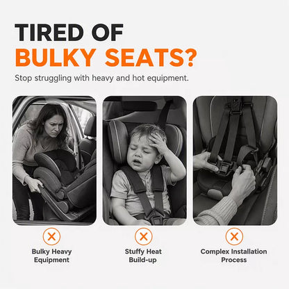 👶🛡️   Portable Child Car Seat – Cotton & Polyester, Lightweight & 5-Point Harness.🚙