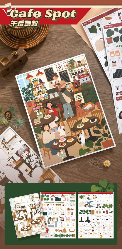 🐈‍⬛✨ 246-Piece Witchy Shop Numbered Sticker Mural 🎃