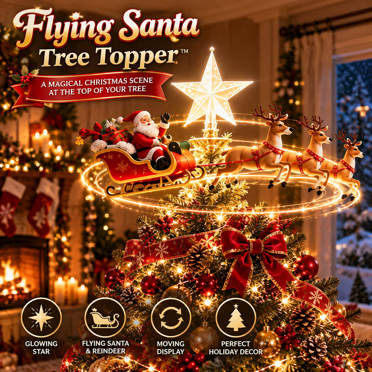 🎅Flying Santa Tree Topper™