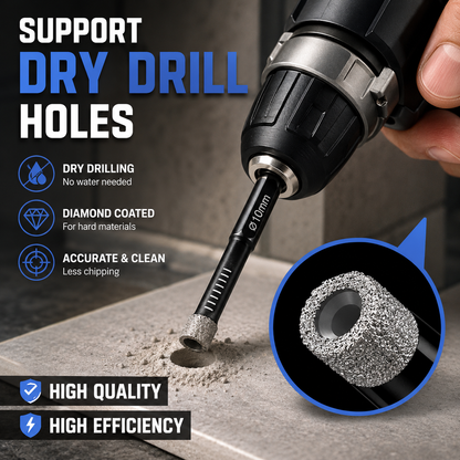 ⚡️6 Pcs Diamond Drill Bits Set,Brazed Diamond Drill Bits for Precision Drilling in Tile Ceramic Glass Granite Marble Masonry