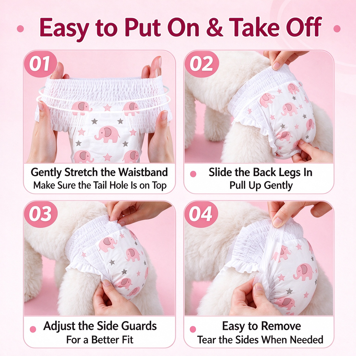 Dog Physiological Diapers 10Pcs