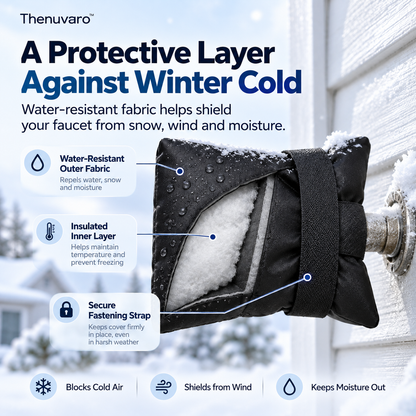 ❄️ Winter Faucet Covers — Protect Outdoor Faucets From Freezing & Costly Repairs