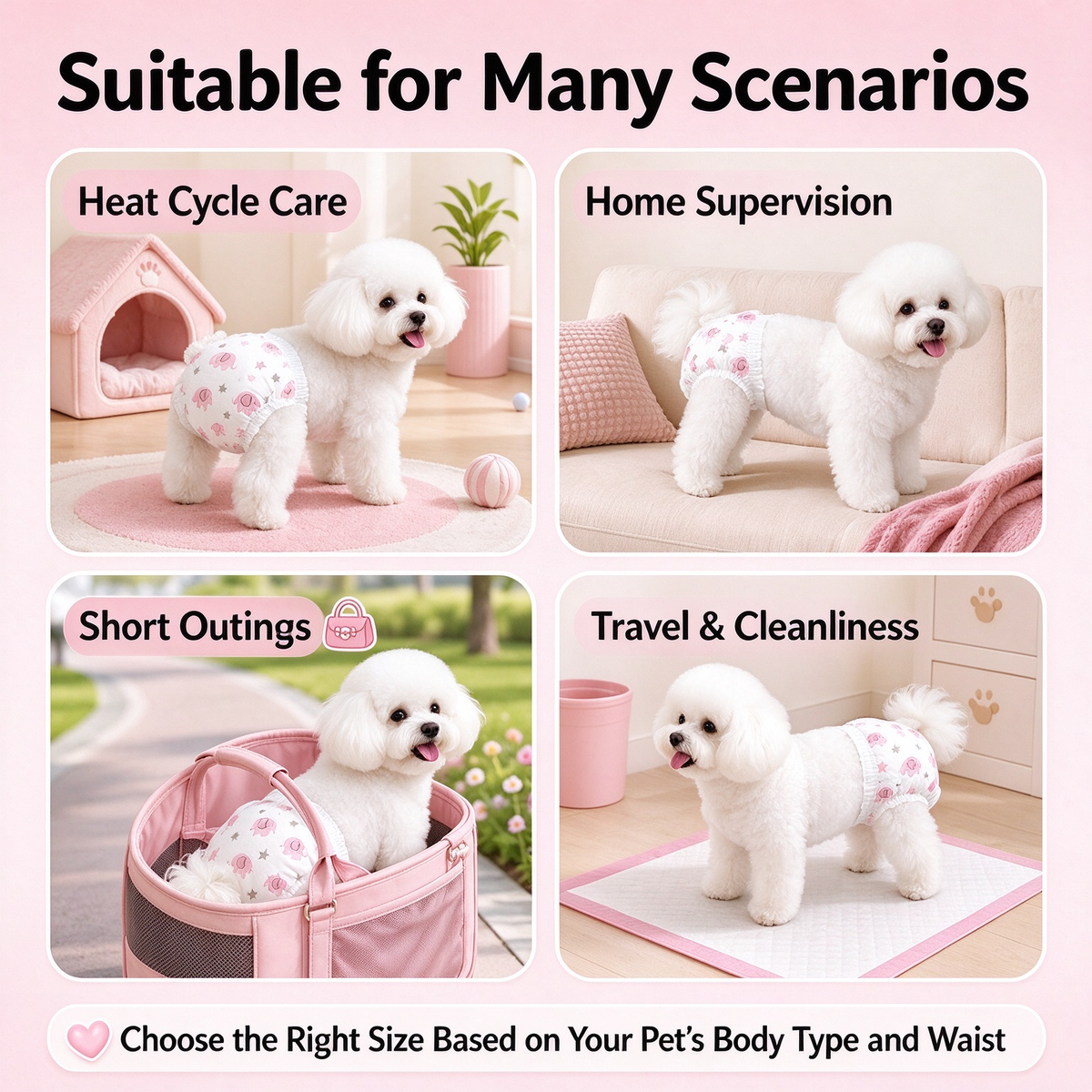 Dog Physiological Diapers 10Pcs