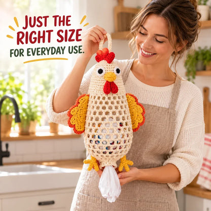 🧶 Cottage Harvest Keepers™ – Crochet Animal Bag Holder DIY Kit