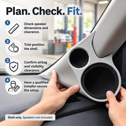 🚘 Dual-Opening A-Pillar Speaker Mounting Shell