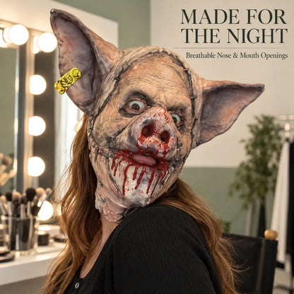 Unleash Your Nightmare - Premium Silicone Pig Mask for Horror Events 😱