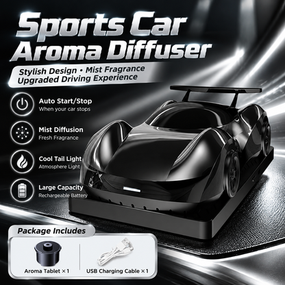 🏎️ Race-Car Aroma Diffuser with Dual Exhaust Mist