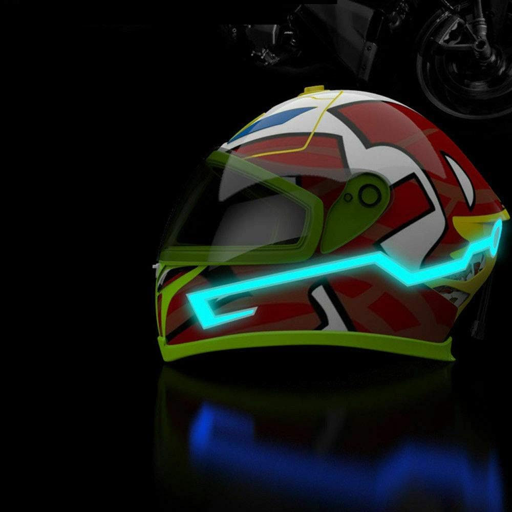 Motorcycle Helmets - 0.5mm Bicycle Helmet Strip LED Helmet Light Flexible Safety Sticker Rechargeable LED Helmet Strip for Riding, Night Visibility, Motorcycling, Cycling
