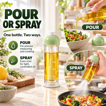 🌿 2-in-1 Nano Oil Sprayer & Dispenser for Healthy Cooking 🥗