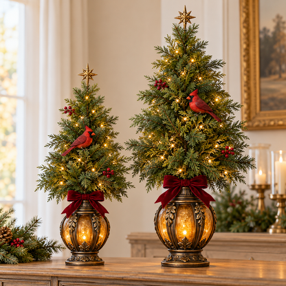 🎄Cardinal Lantern Trees