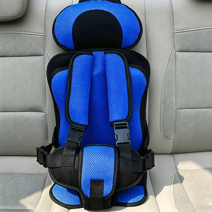 👶🛡️   Portable Child Car Seat – Cotton & Polyester, Lightweight & 5-Point Harness.🚙