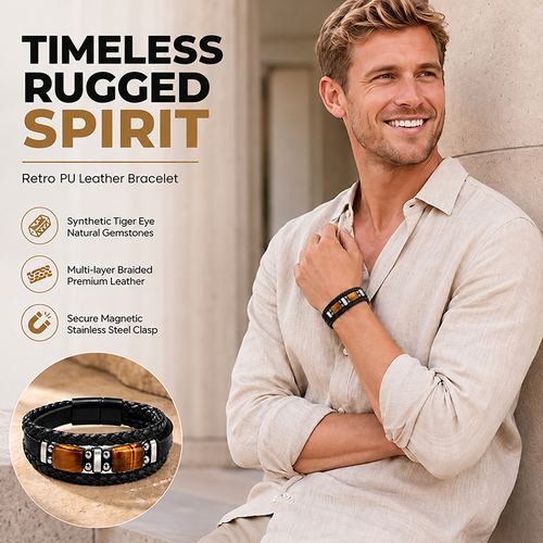 Braided PU Leather Bracelet