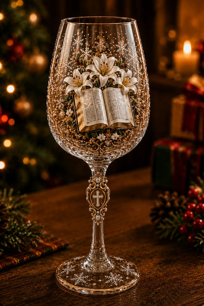 ✝️Faith & Grace 3D Christian Wine Glass Set – Meaningful Faith Gift🎁
