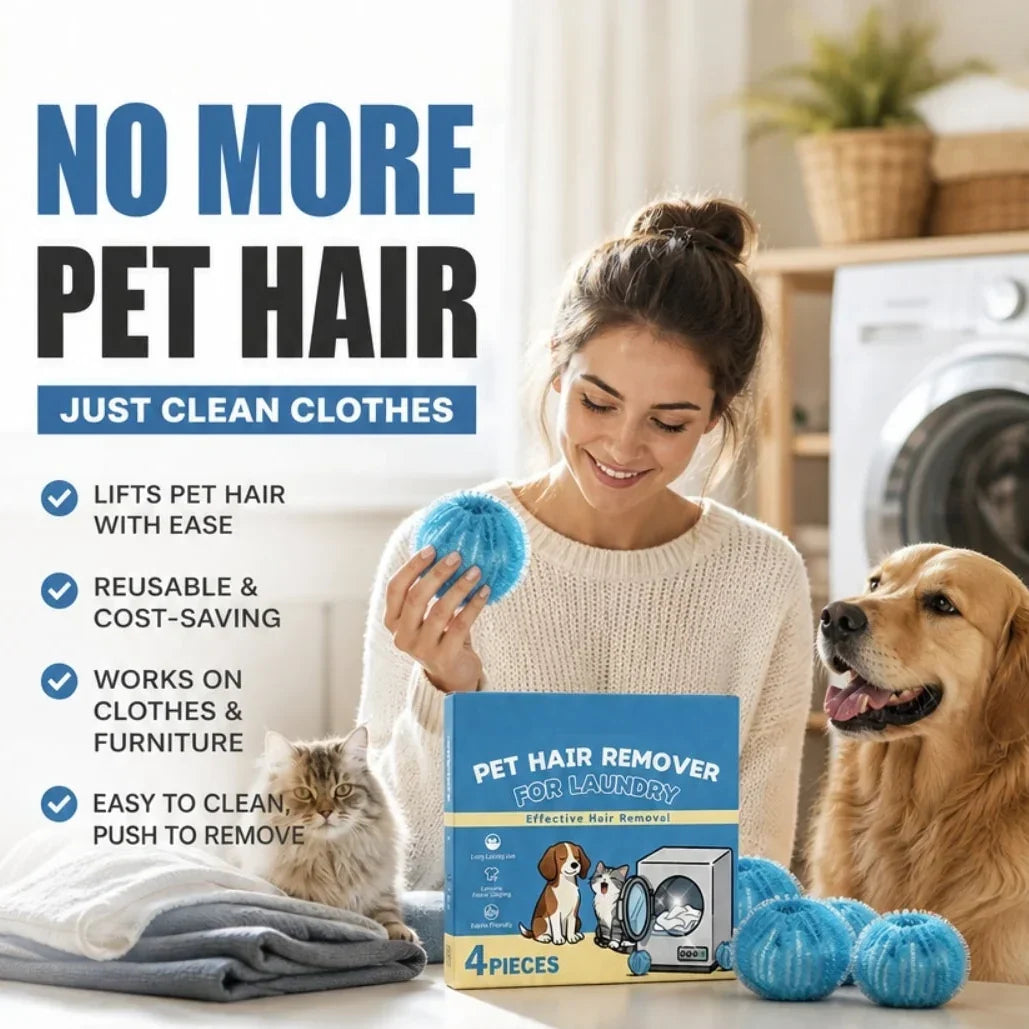 🐾 Reusable Pet Hair Laundry Balls – Catch Fur Without Snagging Clothes